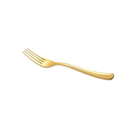 Smarty Had A Party Shiny Metallic Gold Plastic Forks (600 Forks), 600PK 7950G-CASE
